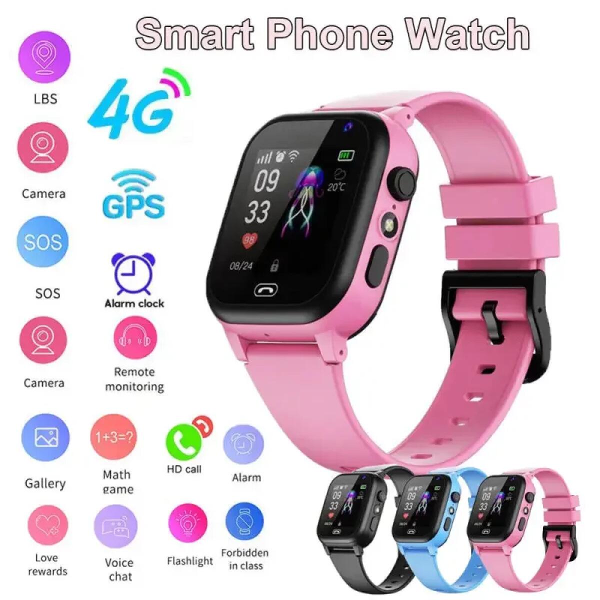 Smartwatch Id - Çocuklar akıllı saat 4G Çok Fonksiyonlu