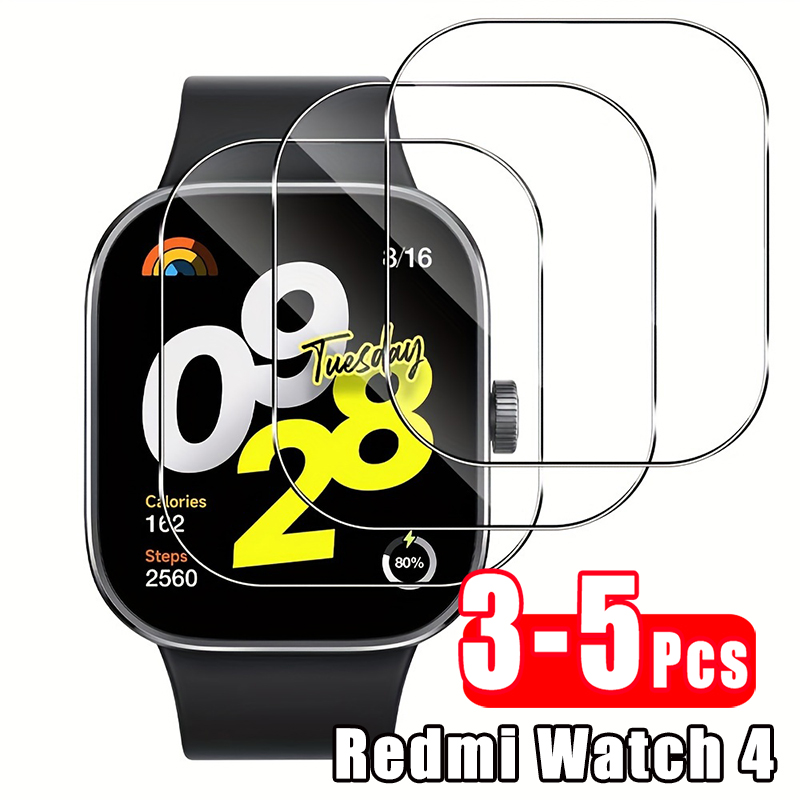 Watch Face Protector - 3-5 Adet Premium Temperli Cam Xiaomi