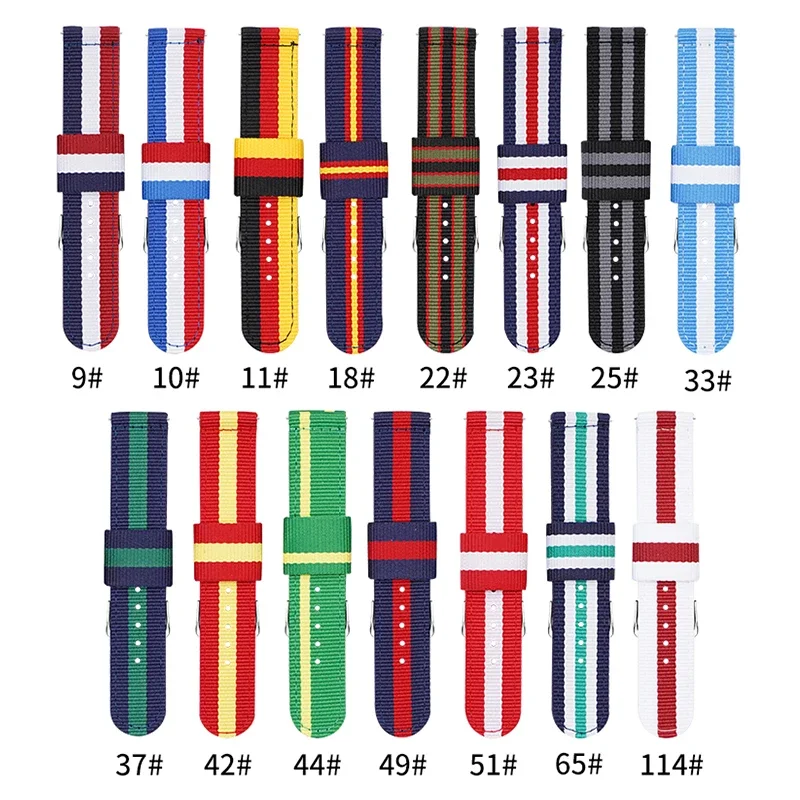 Nylon Nato Strap - 20mm 22mm Dokuma Naylon Kayış Samsung