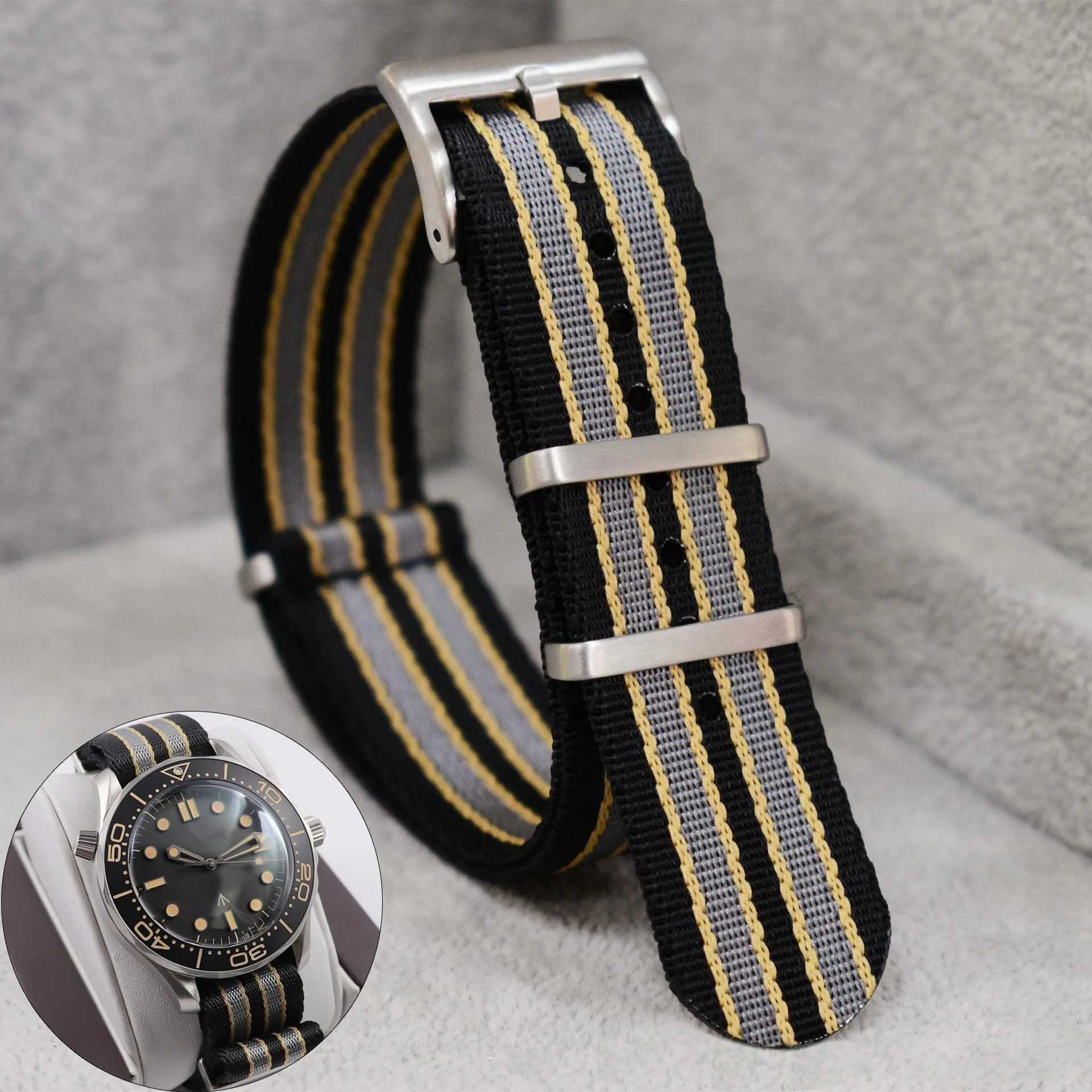 Nylon Nato Strap - Omega 007 için 20mm Naylon Saat