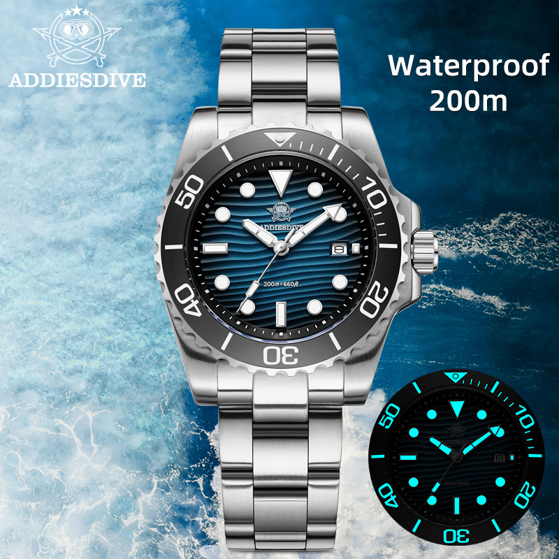 Accessories With Watch - ADDIESDIVE erkek 2115 Quartz saat Kum