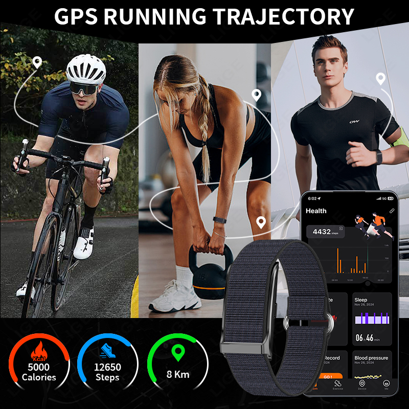 LIGE akıllı saat kalp hızı kan - Android Smartwatch Accessories incelemesi ve fiyatı