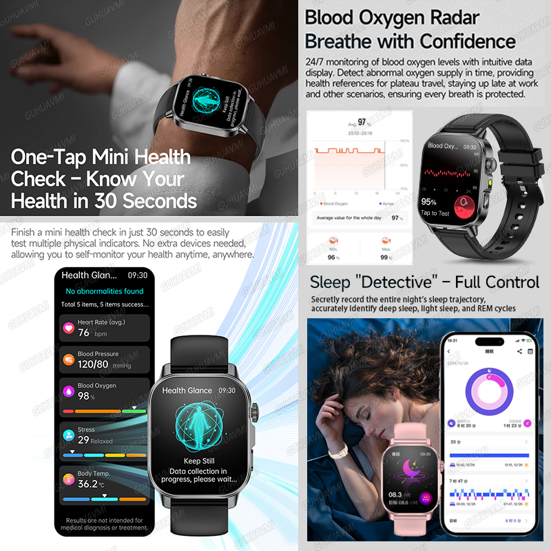 GUHUAVMI 2026 Yeni Hassas Sağl - Android Smartwatch Accessories incelemesi ve fiyatı
